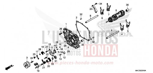 SHIFT DRUM/SHIFT FORK (DCT) GL1800DAJ de 2018